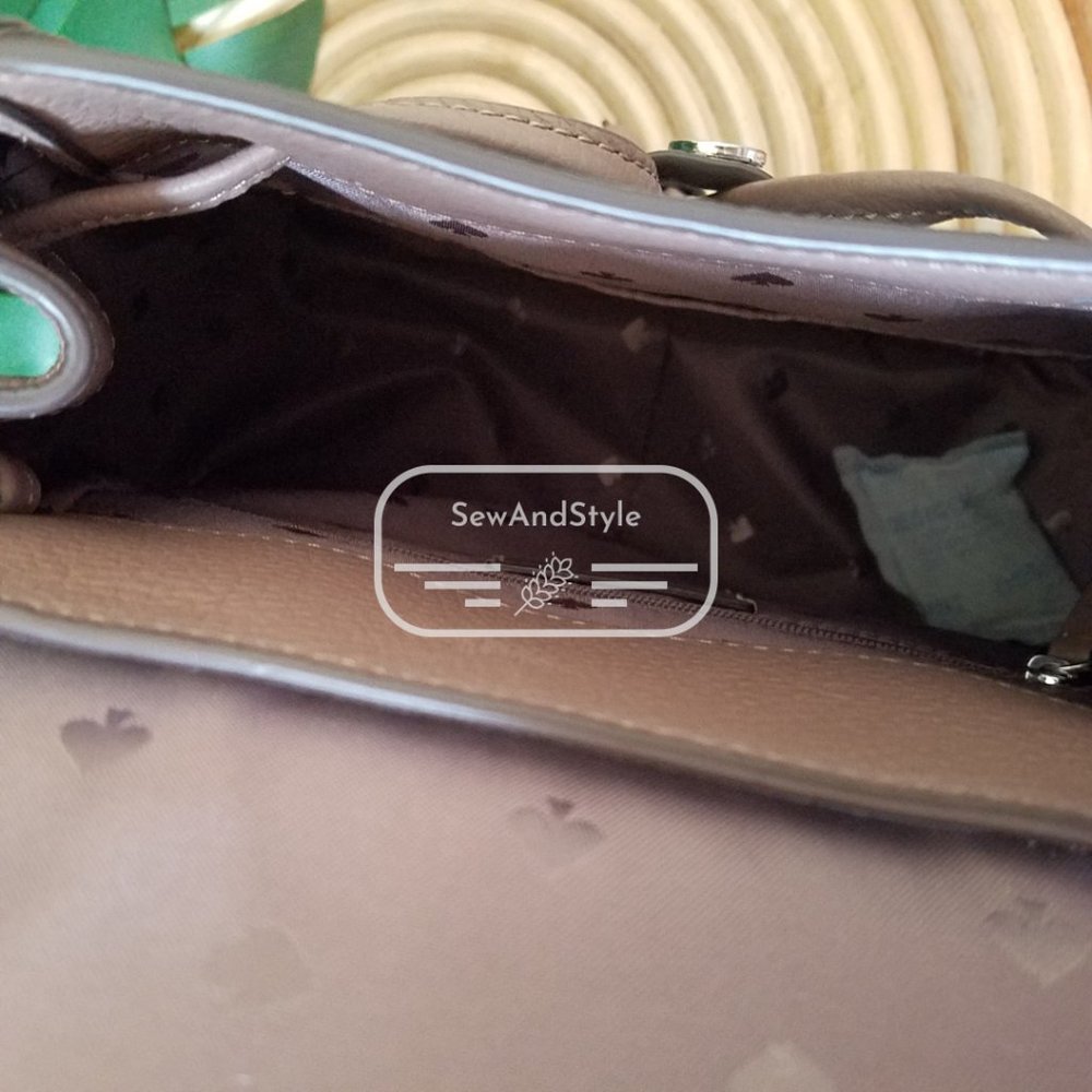 Kate Spade NWT Baltic Sea Blue Tan Leila Backpack - Picture 11 of 11